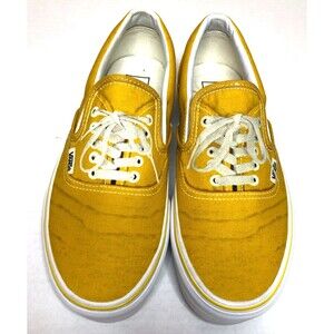 Vans Yellow Canvas Low-Top Sneakers with White Accents